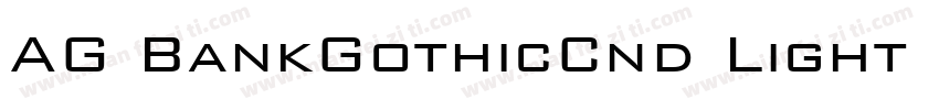 AG BankGothicCnd Light Regular字体转换